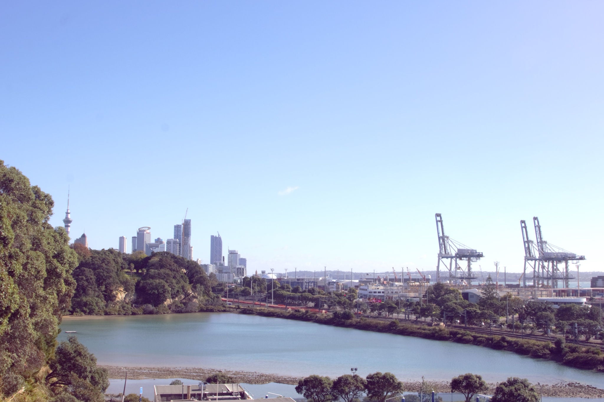 Looking from Parnell to the city centre over the basin.